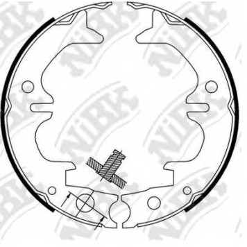 Комплект колодок стояночной тормозной системы NiBK FN0633