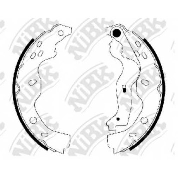 Комплект тормозных колодок задний для FIAT SEDICI(FY#) / SUZUKI SX4(EY,GY) <b>NiBK FN0634</b>