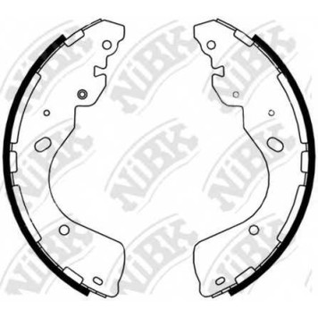 Комплект тормозных колодок задний для NISSAN NAVARA(D40), XTERRA(N50) <b>NiBK FN0637</b>