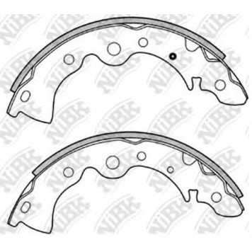 Комплект тормозных колодок задний для NISSAN ALMERA(N16), BLUEBIRD SYLPHY(G10), PRAIRIE(M10,NM10), SUNNY <b>NiBK FN1167</b>