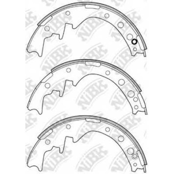 Комплект тормозных колодок задний для DAIHATSU FOURTRAK, ROCKY / TOYOTA DYNA 100, DYNA, HIACE, HILUX, LITEACE / VW TARO <b>NiBK FN2260</b>
