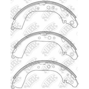 Комплект тормозных колодок задний для TOYOTA 4 RUNNER, HIACE, HILUX, LAND CRUISER, LITEACE / VW TARO <b>NiBK FN2305</b>