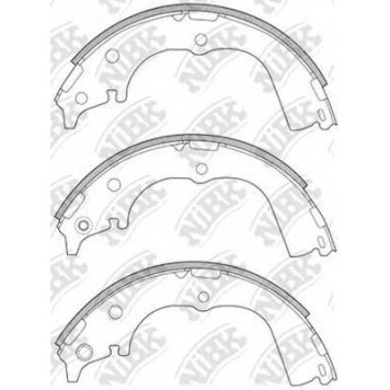 Комплект тормозных колодок задний для DAIHATSU FOURTRAK(F7, F8), ROCKY(F7, F8) / TOYOTA HIACE(LH5#, LH6#, LH7#, YH5#, YH6#, YH7#) <b>NiBK FN2317</b>