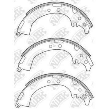 Комплект тормозных колодок задний для DAIHATSU TERIOS(J1#) / TOYOTA CAMI(J10#E, J12#E), PLATZ(NCP1#), RAV 4(ACA2#, CLA2#, SXA1#, XA2#, ZCA2#) <b>NiBK FN2333</b>