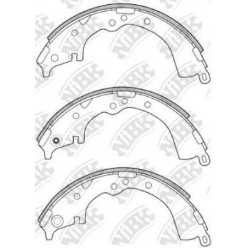 Комплект тормозных колодок задний для TOYOTA HILUX(GGN#,KUN#,LAN#,TGN#) <b>NiBK FN2335</b>