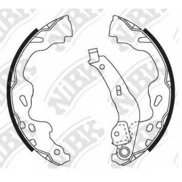 Комплект тормозных колодок задний для CITROEN C1 / OPEL AGILA / PEUGEOT 107 / SUZUKI SPLASH, SWIFT / TOYOTA AYGO, COROLLA, YARIS <b>NiBK FN2386</b>