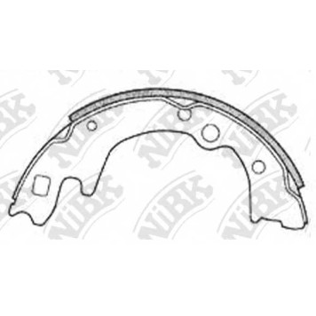 Комплект тормозных колодок задний для HYUNDAI H-1, H100(P) / KIA BONGO, K2500(SD), K2700(K62W,SD), K2900 / MAZDA E-SERIE(SD1,SL,SR1,SR2) <b>NiBK FN3350</b>