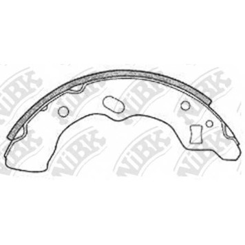 Комплект тормозных колодок задний для MAZDA 121(DA,DB), FAMILIA(BA) <b>NiBK FN3387</b>