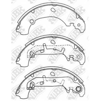 Комплект тормозных колодок задний для FORD FIESTA(J3#, J5#, JA#, JB#, JD#, JH#, JV#), FUSION(JU#), KA(RB#), PUMA(EC#), STREET KA(RL2) / MAZDA 2(DY) <b>NiBK FN3421</b>