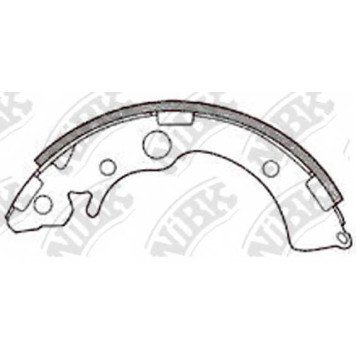 Комплект тормозных колодок задний для HONDA CIVIC(AG, AH, AJ, AK, AL, AM, AU, EC, ED, EE, EG, EH, SL, SS), CRX(AF, AS, EG, EH), DOMANI <b>NiBK FN5527</b>