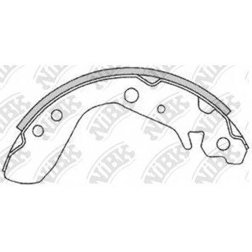 Комплект тормозных колодок задний для HONDA JAZZ(GD) <b>NiBK FN5534</b>