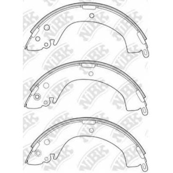 Комплект тормозных колодок задний для MITSUBISHI L 200(K6#T, K7#T), L 400 / SPACE GEAR(PA#V, PA#W, PB#V, PC#W, PD#W), L 400(PA#V, PA#W, PB#V, PC#W, PD#W) <b>NiBK FN6715</b>