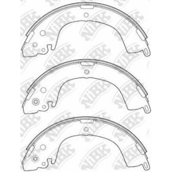 Комплект тормозных колодок задний для MITSUBISHI L 200(K6#T, K7#T, KA#T, KB#T), L 400 / SPACE GEAR(PA#V, PA#W, PB#V, PC#W, PD#W), L 400(PA#V, PA#W, PB#V, PC#W, PD#W) <b>NiBK FN6718</b>