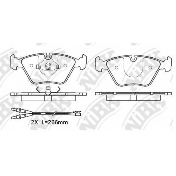 Колодки тормозные дисковые передний для AUDI 100, 200, COUPE / BMW 3, 5, 7, X3, Z3, Z4 / PEUGEOT 605 / SAAB 900, 9000 <b>NiBK PN0012W</b>