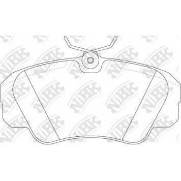 Колодки тормозные дисковые передний <b>NiBK PN0022</b>