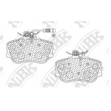 Колодки тормозные дисковые передний для MERCEDES C(S202,W202) <b>NiBK PN0025W</b>