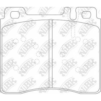 Колодки тормозные дисковые передний для MERCEDES (W124), S(C140,W140) <b>NiBK PN0029</b>