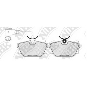 Колодки тормозные дисковые задний <b>NiBK PN0035W</b>
