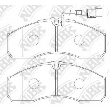 Колодки тормозные дисковые передний для RENAULT MASTER(ED/HD/UD,FD) <b>NiBK PN0072W</b>
