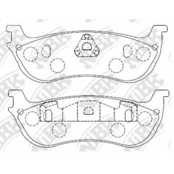 Колодки тормозные дисковые задний <b>NiBK PN0080</b>