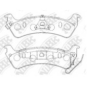 Колодки тормозные дисковые задний для JEEP GRAND CHEROKEE(ZJ) <b>NiBK PN0081</b>