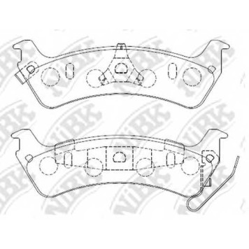 Колодки тормозные дисковые задний для JEEP GRAND CHEROKEE(ZJ) <b>NiBK PN0081</b>