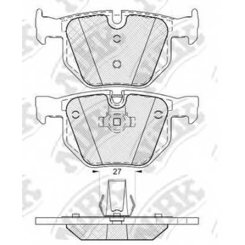 Колодки тормозные дисковые задний для BMW 5(E60,E61), 6(E63,E64) <b>NiBK PN0093</b>