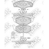 Колодки тормозные дисковые передний для SKODA FABIA(6Y2,6Y3,6Y5) / VW FOX(5Z1,5Z3), LUPO(6E1,6X1), POLO(6N1,6N2,6NF,9N#) <b>NiBK PN0113W</b>