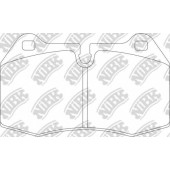 Комплект высокоэффективных тормозных колодок передний для BMW 5(E34), 7(E38), 8(E31) / HONDA INTEGRA(DC5) / NISSAN SKYLINE(R33) <b>NiBK PN0165S</b>