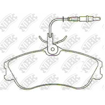Колодки тормозные дисковые передний для CITROEN BERLINGO, JUMPY, XSARA / PEUGEOT 206, 306, PARTNER <b>NiBK PN0173W</b>