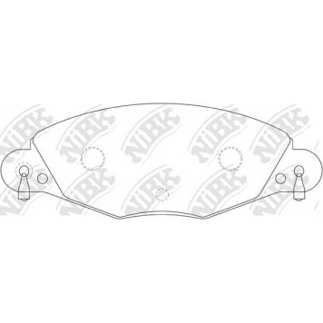 Колодки тормозные дисковые передний для CITROEN C5(DC#,DE#,RC#,RE#) <b>NiBK PN0184</b>