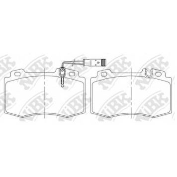 Колодки тормозные дисковые передний для MERCEDES C, CLK, CLS, E, M, S, SL, SLK <b>NiBK PN0196W</b>