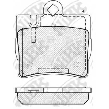 Колодки тормозные дисковые задний для MERCEDES S(C215,W220) <b>NiBK PN0200W</b>