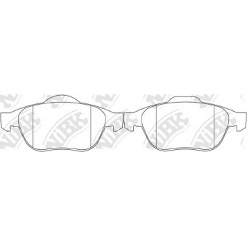 Колодки тормозные дисковые передний для RENAULT CLIO, ESPACE, GRAND, LAGUNA, MEGANE, SCENIC, VEL SATIS <b>NiBK PN0204</b>