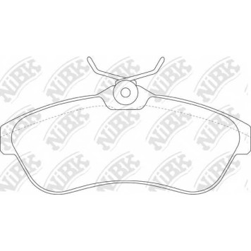 Колодки тормозные дисковые передний для CITROEN C2(JM#), C3(FC#,HB#) <b>NiBK PN0206</b>