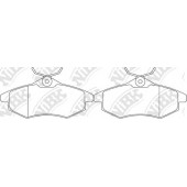 Колодки тормозные дисковые передний для CITROEN C2(JM#), C3(FC#) <b>NiBK PN0207</b>