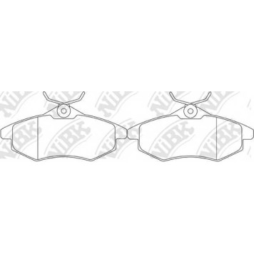 Колодки тормозные дисковые передний для CITROEN C2(JM#), C3(FC#) <b>NiBK PN0207</b>