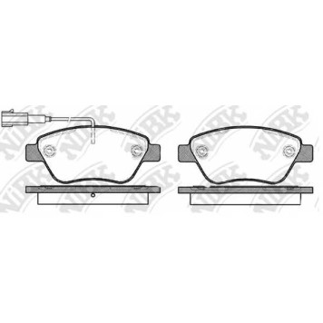 Колодки тормозные дисковые передний для CITROEN NEMO / FIAT 500, BRAVO, DOBLO, FIORINO, PANDA, QUBO, SIENA, STILO / FORD KA / OPEL CORSA / PEUGEOT BIPPER <b>NiBK PN0211W</b>
