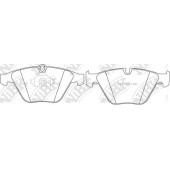 Колодки тормозные дисковые передний для BMW 1(E82), 3(E90,E91,E92,E93), 5(E60,E61), 6(E63,E64), 7(E65,E66,E67), X1(E84), Z4(E89) <b>NiBK PN0222</b>