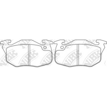 Колодки тормозные дисковые передний для CITROEN AX, C15, SAXO, ZX / PEUGEOT 106, 205, 305, 306, 309, 405 / RENAULT 11, 18, 19, 20, 21, 5, 9, CLIO, FUEGO, RAPID, SUPER 5 <b>NiBK PN0240</b>
