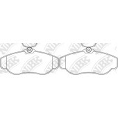 Колодки тормозные дисковые передний для LAND ROVER DISCOVERY(LJ, LT), RANGE ROVER(AE, AN, HAA, HAB, HAM, HBM, LP, RE, RN) <b>NiBK PN0295</b>