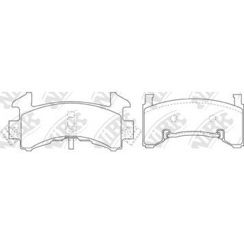 Колодки тормозные дисковые передний для CHEVROLET BLAZER S10, CAMARO(FP#), MALIBU, MONTE CARLO, S10 <b>NiBK PN0307</b>