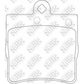 Колодки тормозные дисковые задний для CHRYSLER CROSSFIRE / MERCEDES C, CLC, CLK, E, S, SLK <b>NiBK PN0310</b>