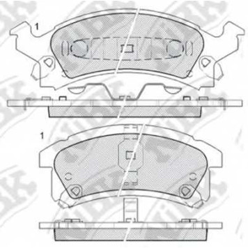 Колодки тормозные дисковые передний для CHEVROLET BERETTA(1#37), CAVALIER, CORSICA(1#69) <b>NiBK PN0311</b>