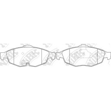 Колодки тормозные дисковые передний для CHRYSLER SEBRING(JR) <b>NiBK PN0320</b>