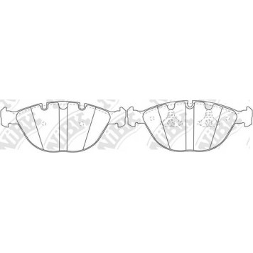 Колодки тормозные дисковые передний для BMW 5(E60,E61), 6(E63,E64), 7(E65,E66,E67), X5(E53) <b>NiBK PN0336</b>
