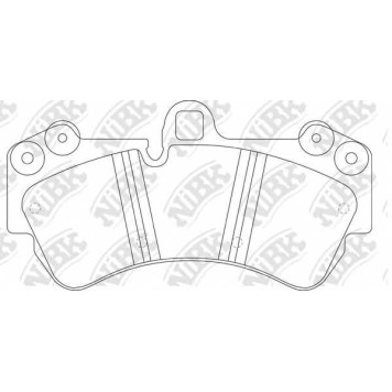 Колодки тормозные дисковые передний для PORSCHE CAYENNE(955,9PA) / VW TOUAREG(7L6,7L7,7LA) <b>NiBK PN0345W</b>