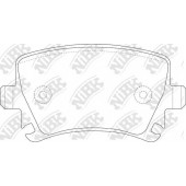 Колодки тормозные дисковые задний для AUDI A3, A4, A6, TT / SKODA OCTAVIA, SUPERB, YETI / VW CADDY, CC, EOS, GOLF, JETTA, PASSAT, SCIROCCO, TIGUAN, TOURAN <b>NiBK PN0349</b>