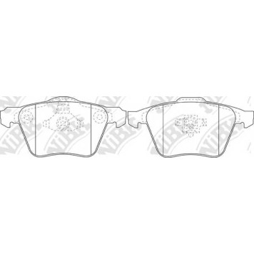 Колодки тормозные дисковые передний для AUDI A4, A6, A8 / CHEVROLET VECTRA / FORD FOCUS / MAZDA 3 / OPEL SIGNUM, VECTRA / SAAB 9-3, 9-3X / VOLVO C30, C70, S40, S60, S80, V40, V50, V70, XC90 <b>NiBK PN0352</b>