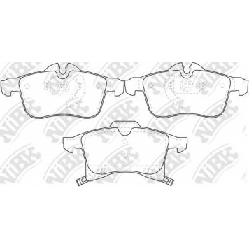 Колодки тормозные дисковые передний для OPEL ASTRA(F67, L08, L35, L48, L67, L69, L70), COMBO, CORSA(F08, F68, W5L), MERIVA, ZAFIRA(A05) <b>NiBK PN0355</b>